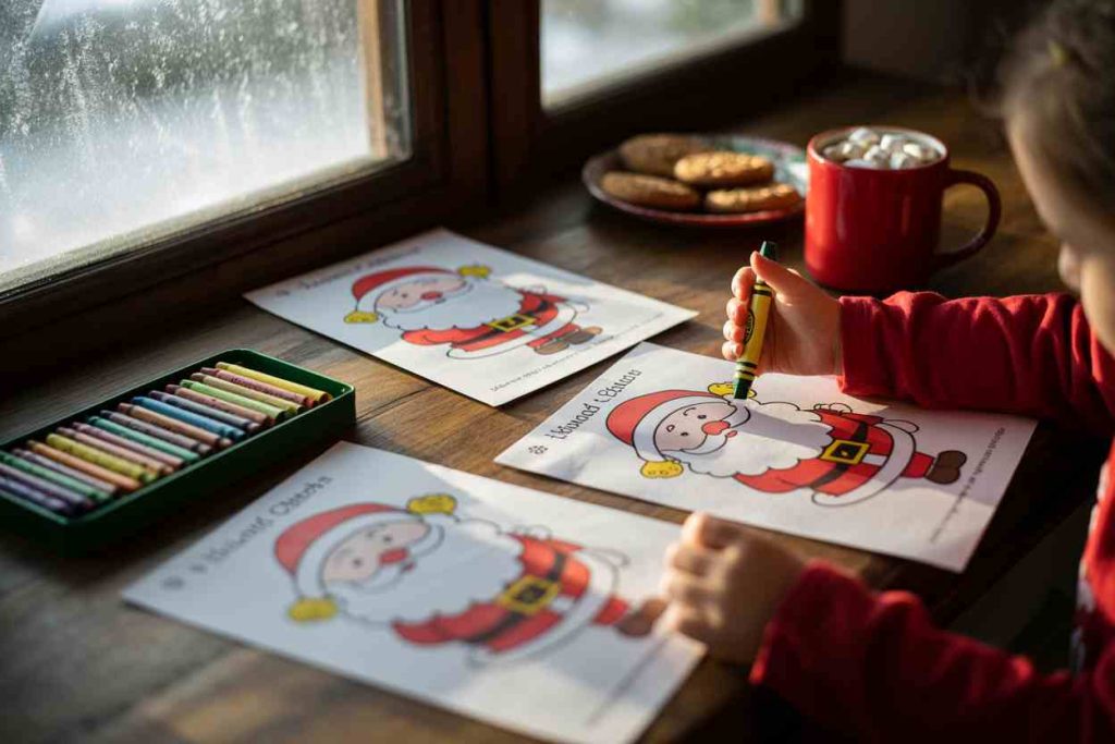 santa claus coloring pages for kids