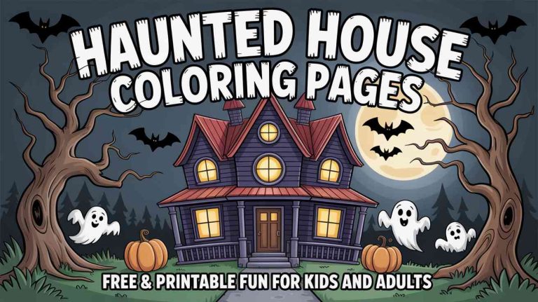 Haunted House Coloring Pages