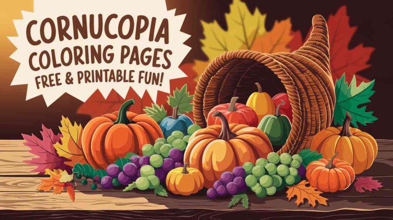 Cornucopia Coloring Pages
