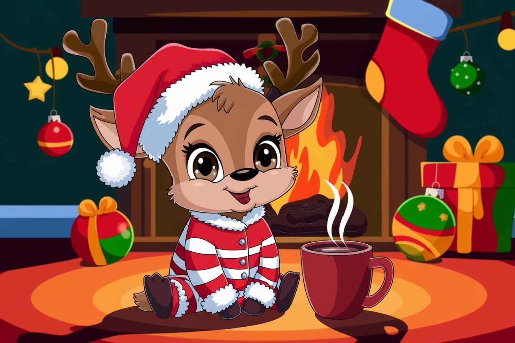 reindeer coloring pages for kids