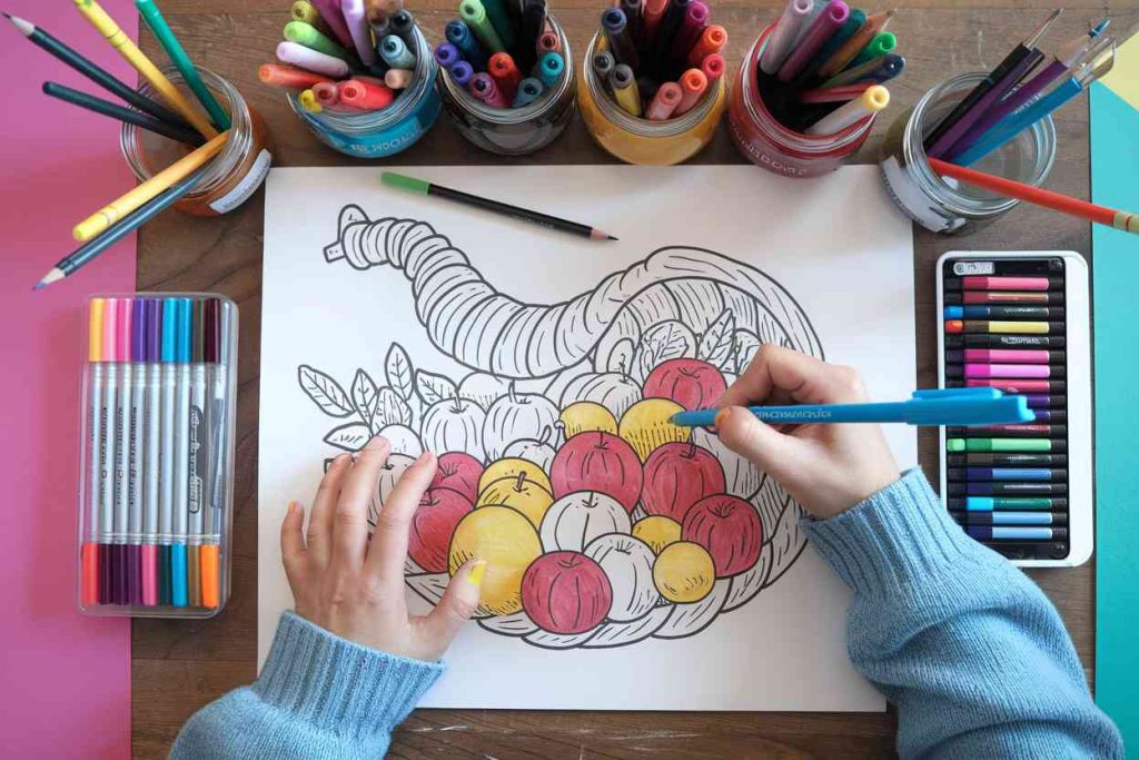 cornucopia coloring pages printable