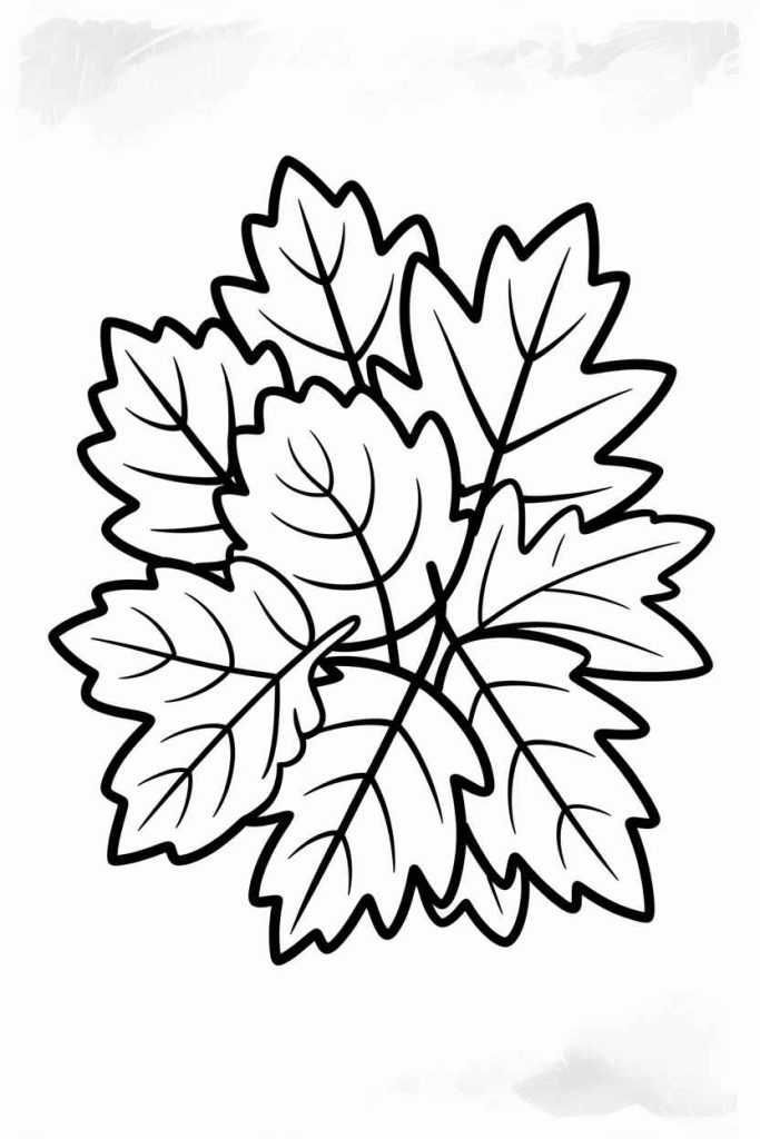 fall leaves coloring pages free printable