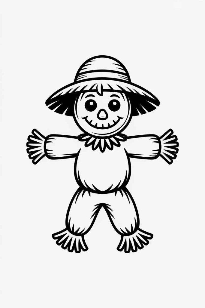 simple fall coloring pages free printable