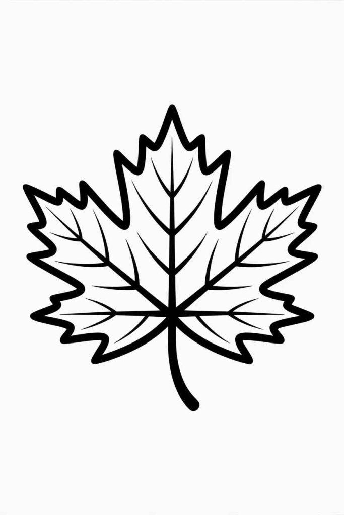 simple fall coloring pages