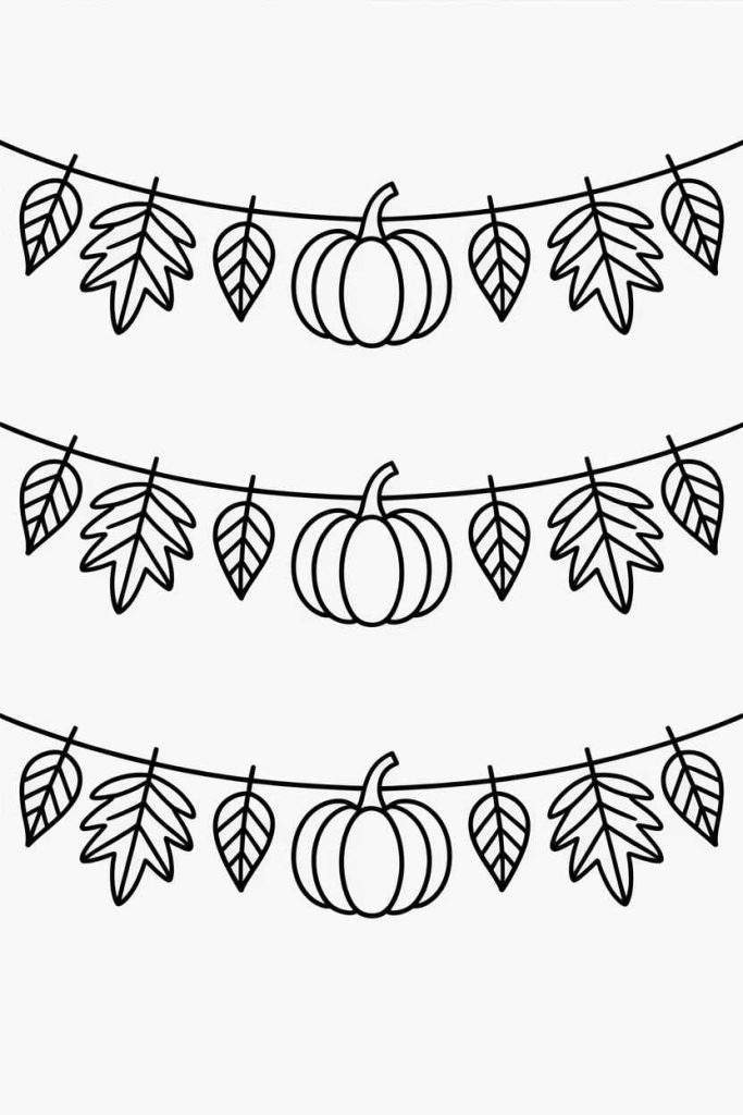 simple fall coloring pages to print