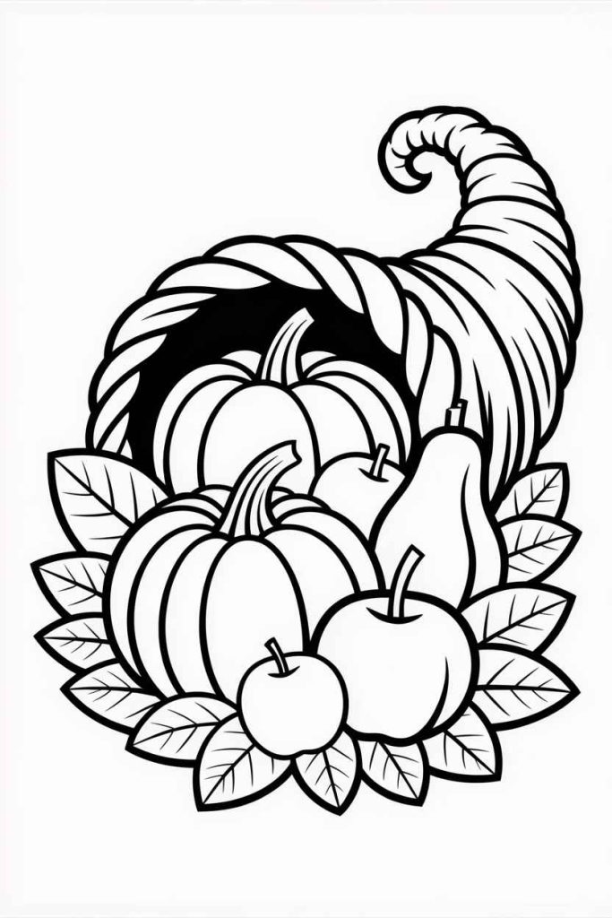 fall thanksgiving coloring pages for kindergarten