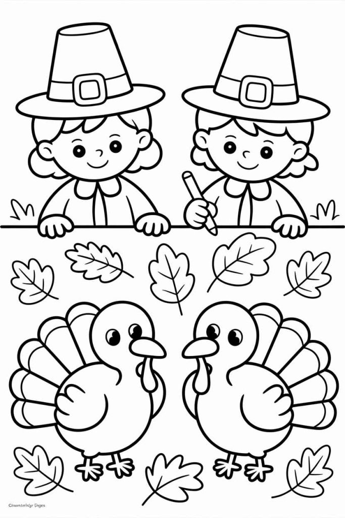 fall thanksgiving coloring pages for kindergarten