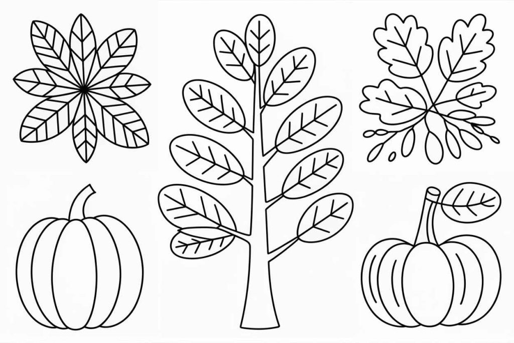 coloring pages fall autumn