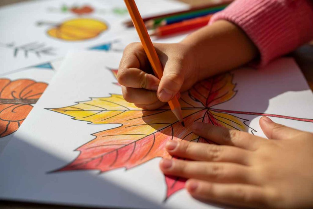 autumn coloring pages for kids-free