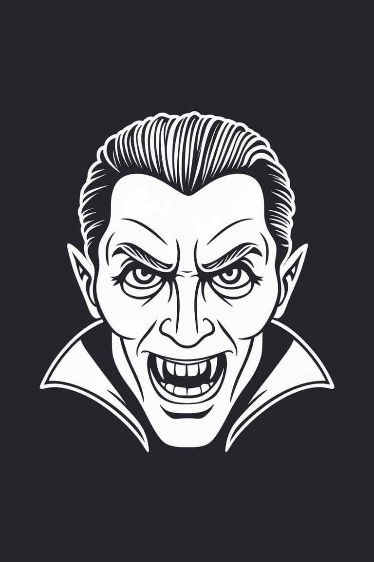 realistic vampire coloring pages