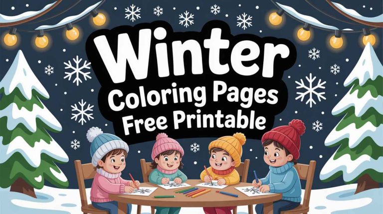 winter coloring pages free printable