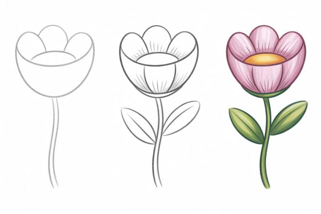 Flower Drawing Easy