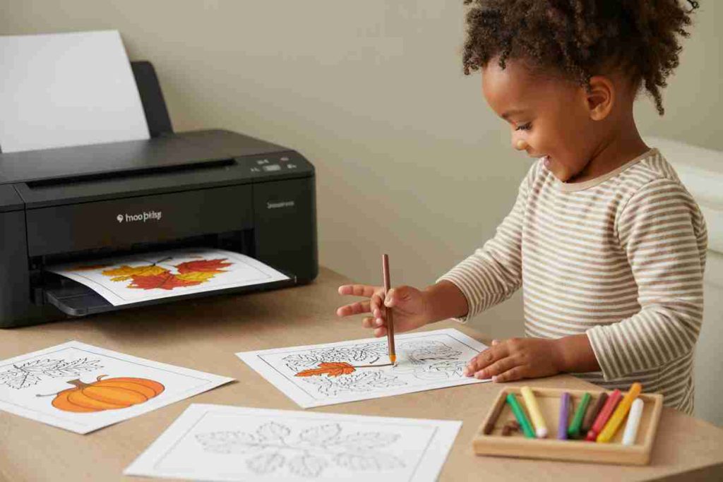 fall coloring pages for kids printable free