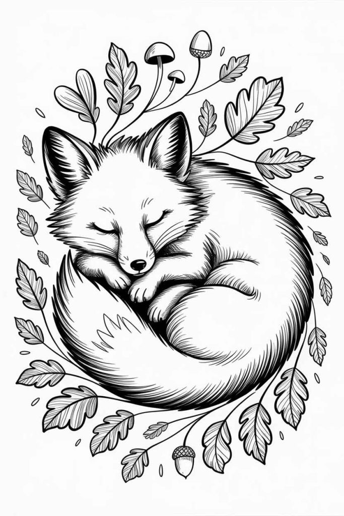 aesthetic fall coloring pages to print