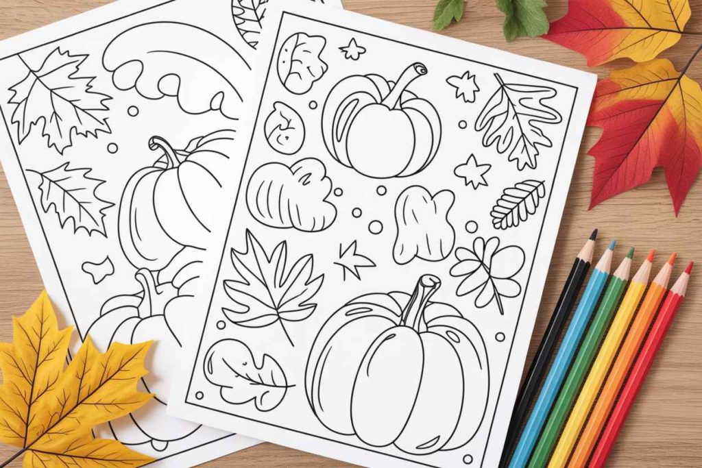 coloring pages fall