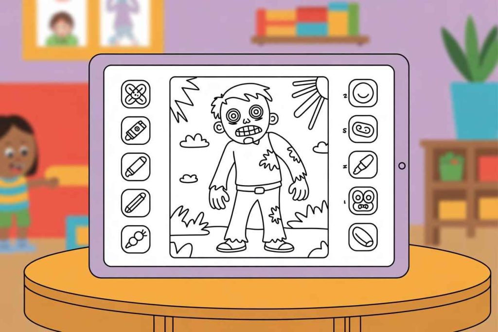 zombie coloring pages printable for kids