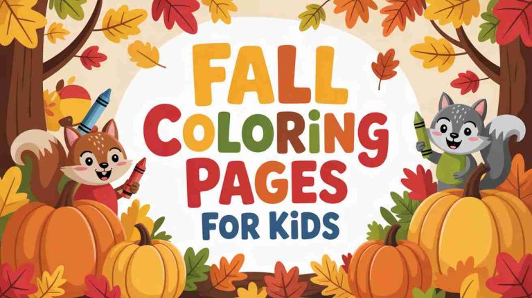 fall coloring pages for kids printable free