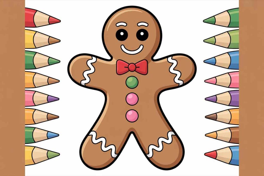 gingerbread man coloring pages free