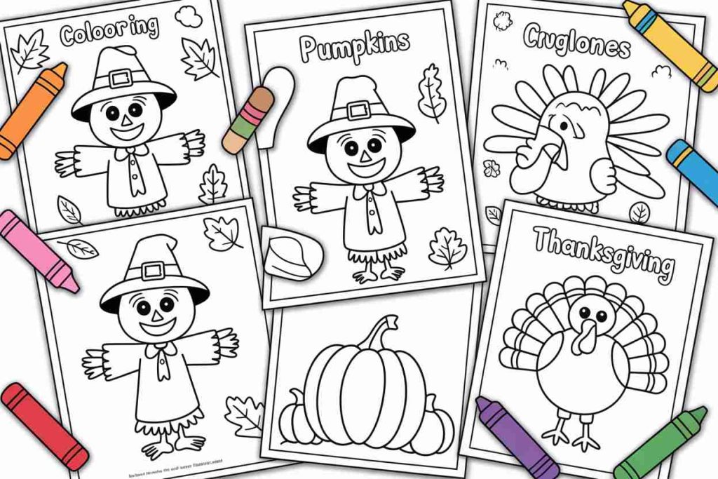 free fall coloring pages for kids