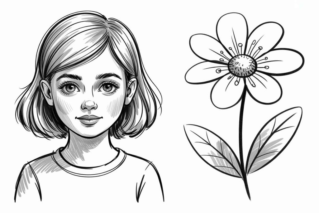 easy drawing of a girl