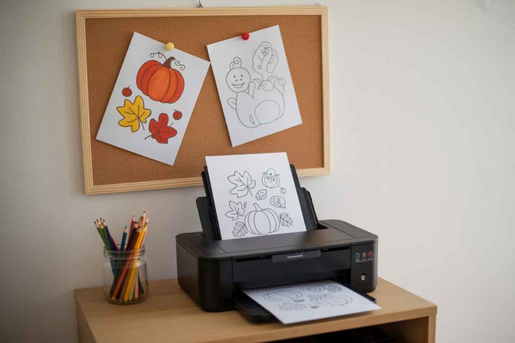 autumn leaves coloring pages for kids