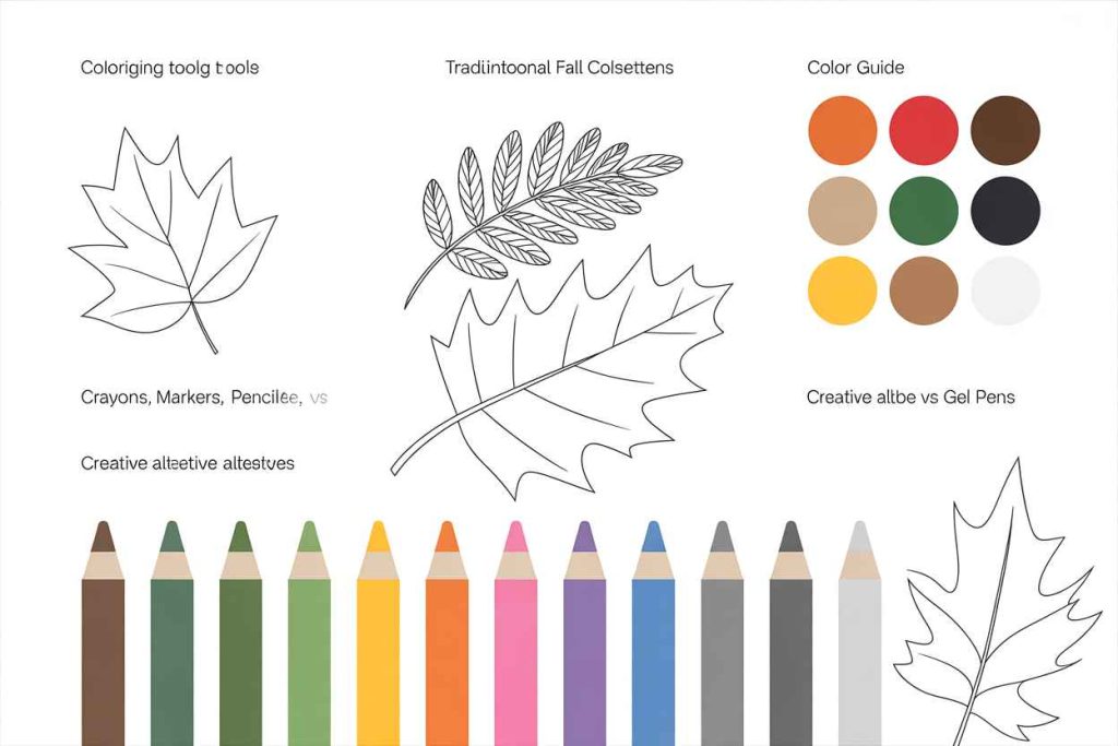 easy fall coloring pages