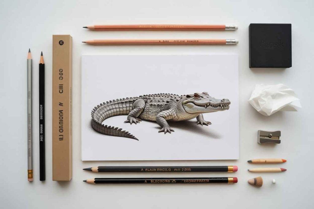 how to draw crocodile for kids