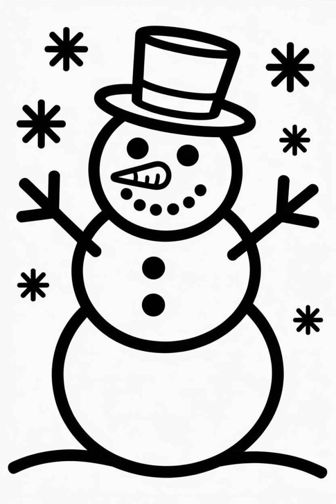 winter coloring pages for toddlers