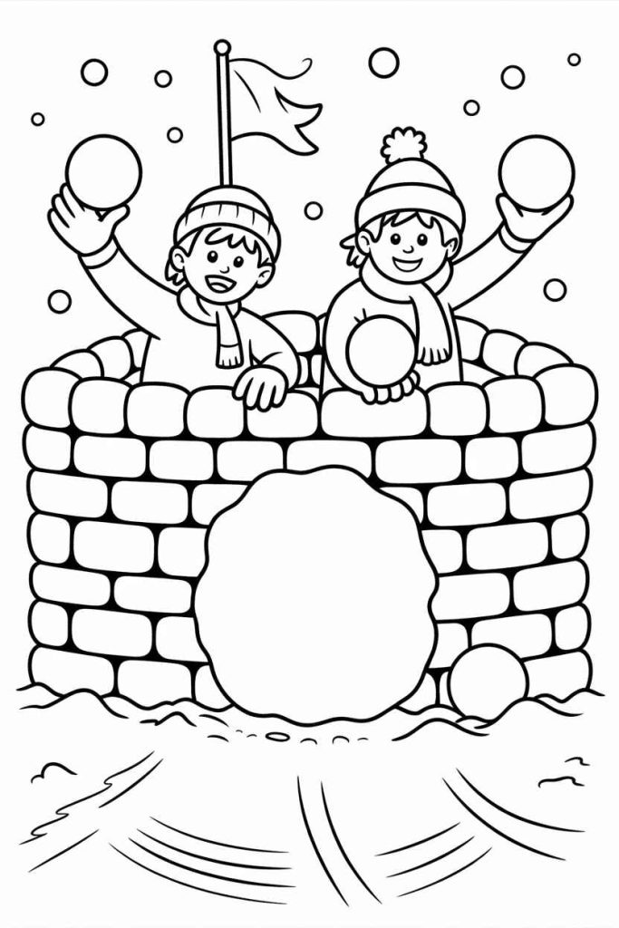 winter coloring pages for preschoolers