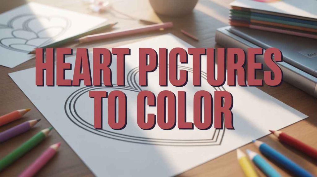 heart pictures to color