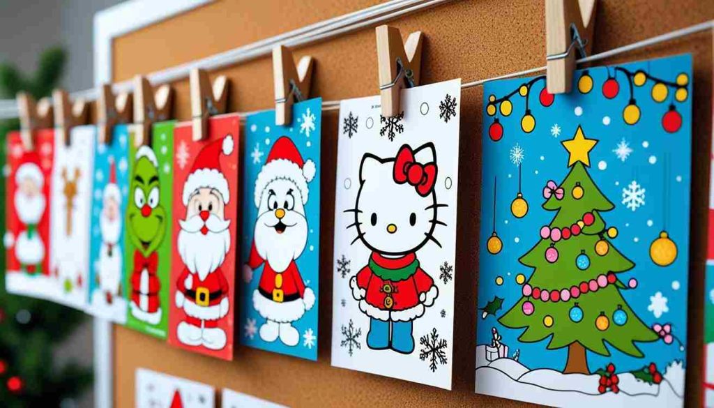 coloring pages christmas easy