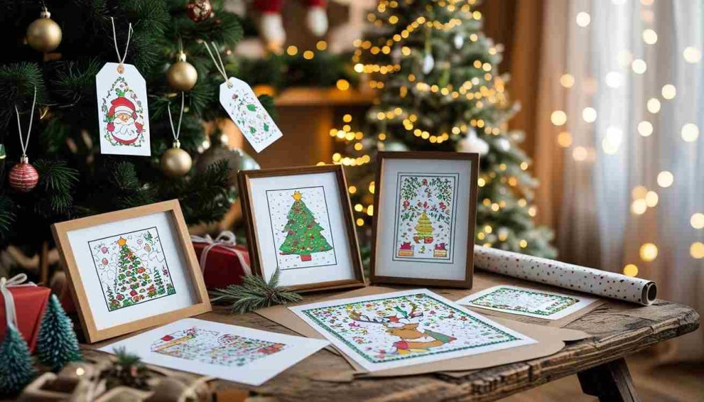 coloring pages christmas easy