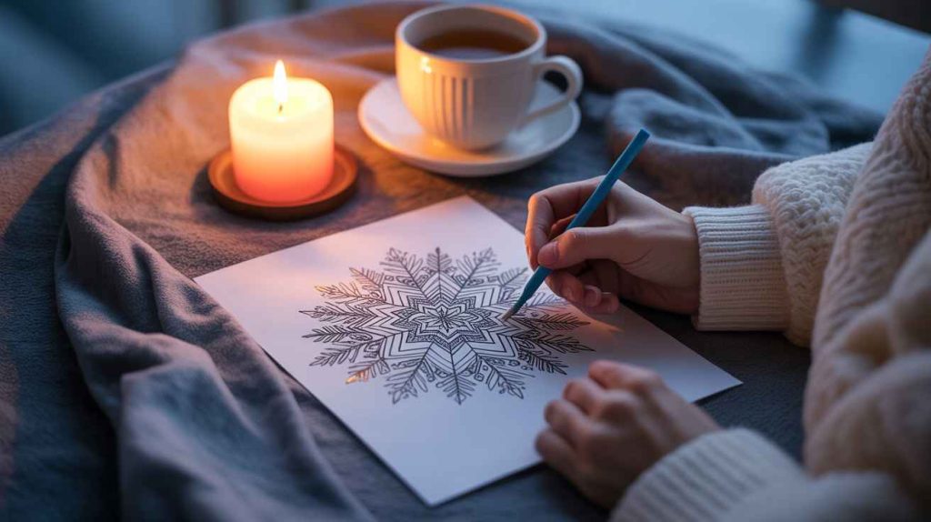 december coloring pages for adults