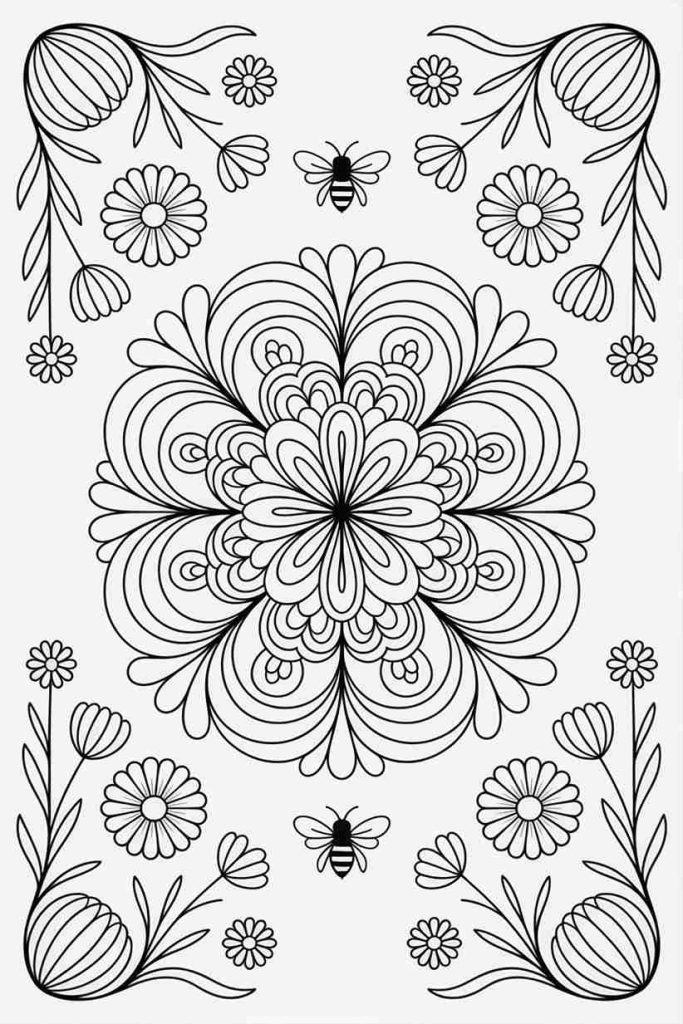may coloring pages monday mandala