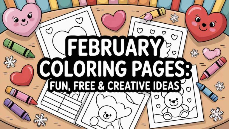 february coloring pages free