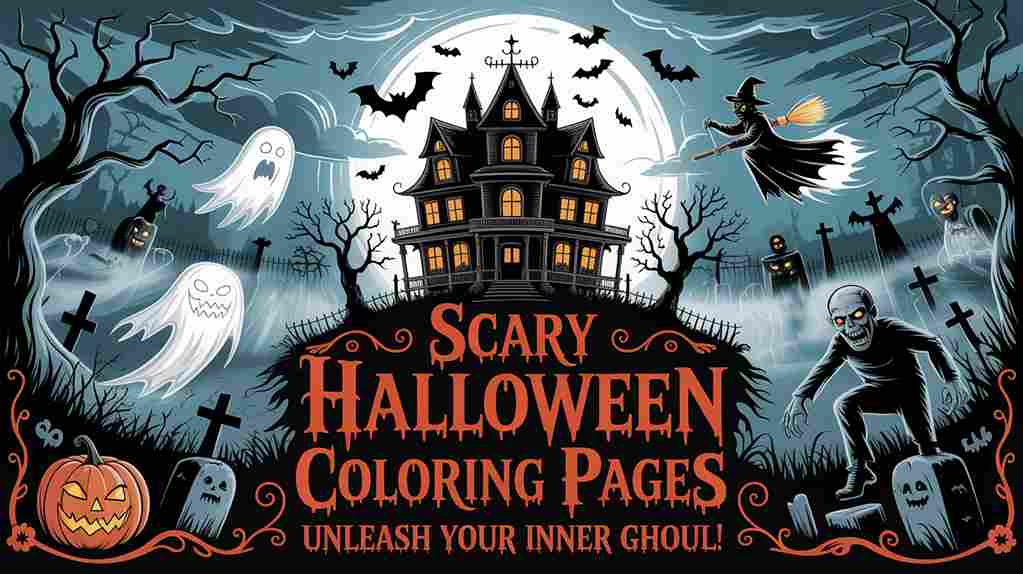 scary halloween coloring pages