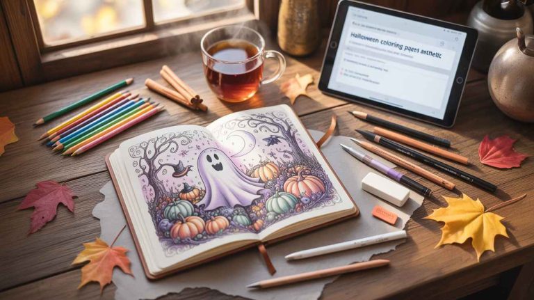 halloween coloring pages aesthetic