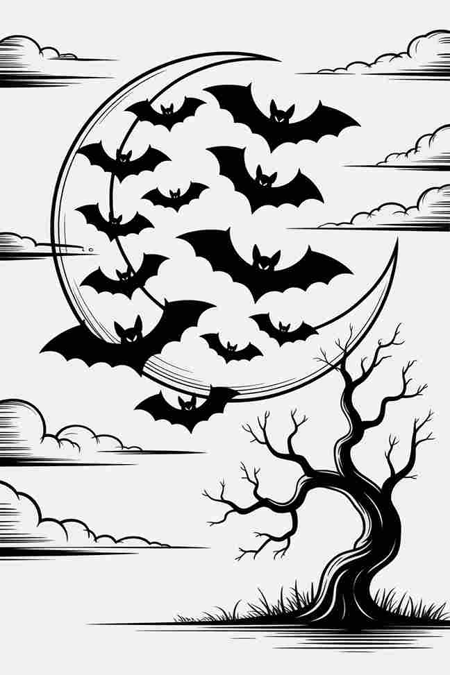 horror scary halloween coloring pages