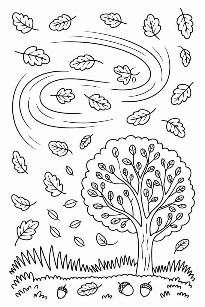 october coloring pages free printable