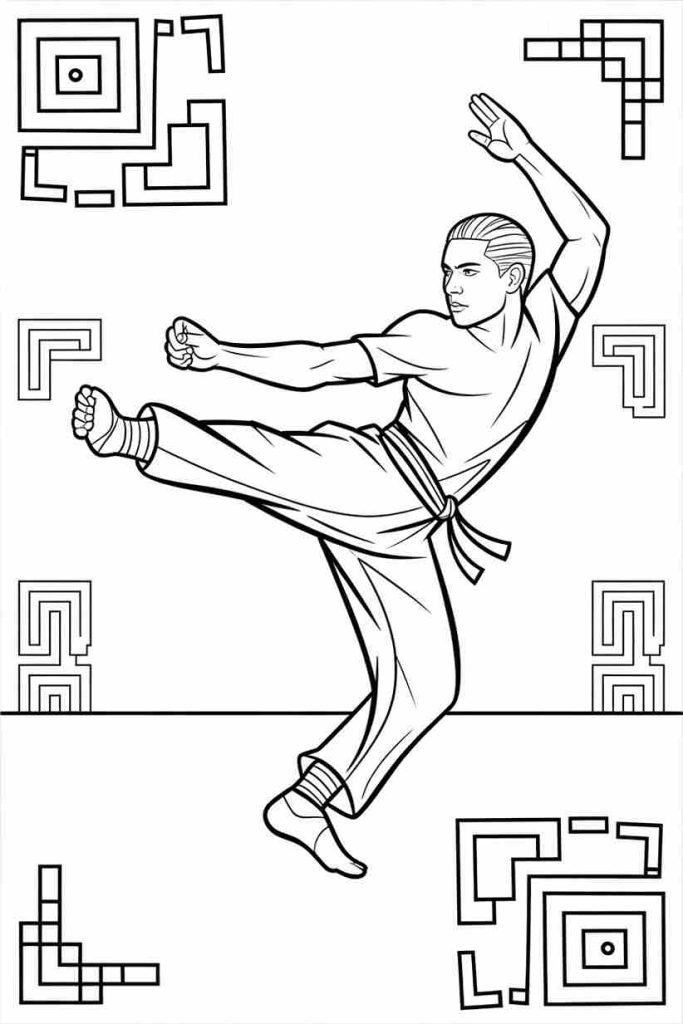brazil coloring pages(Capoeira)