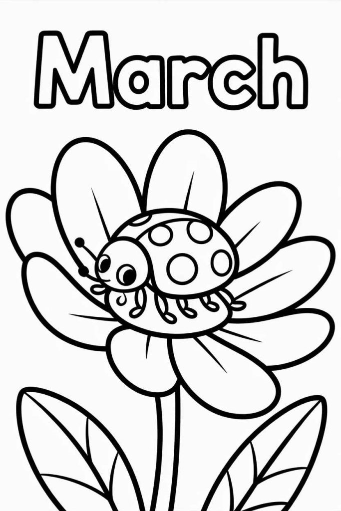 march coloring pages preschool