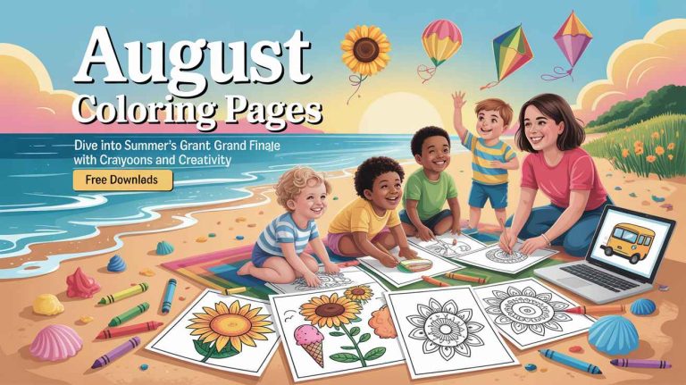 august coloring pages