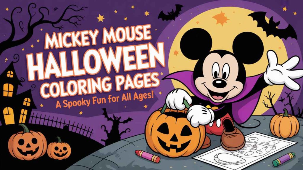Mickey Mouse Halloween Coloring Pages