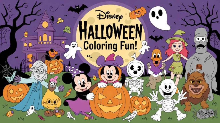 disney halloween coloring pages