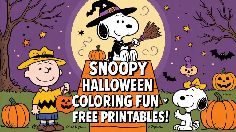 Snoopy Halloween Coloring Pages
