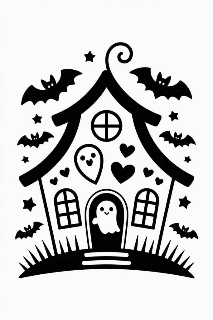cute kawaii halloween coloring pages