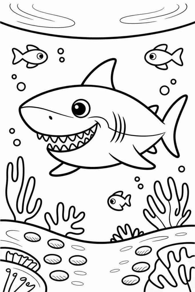 Shark awareness Day Coloring pages