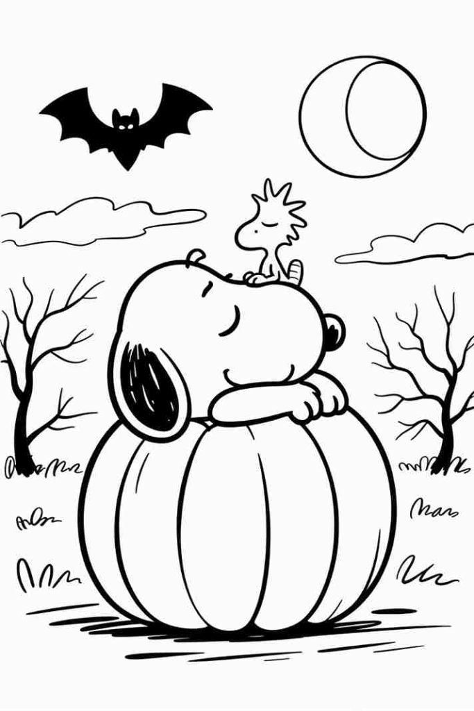 charlie brown halloween coloring pages free download