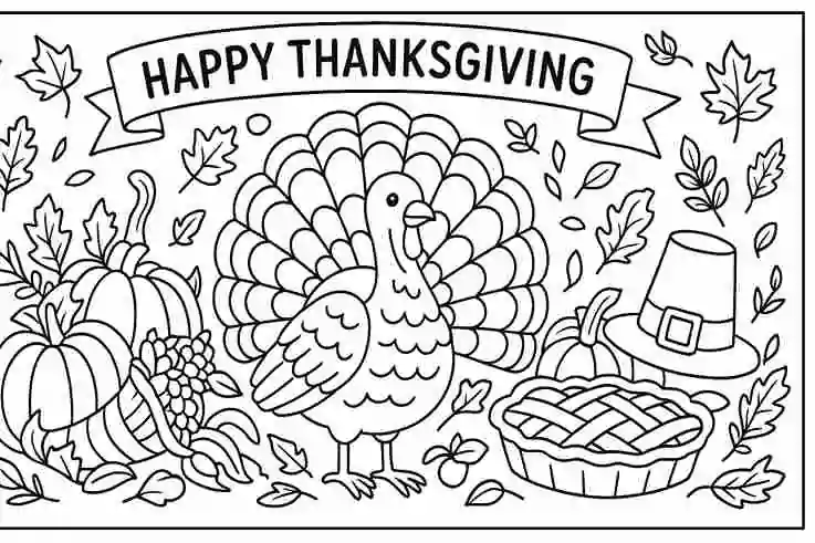 thanksgiving coloring pages free