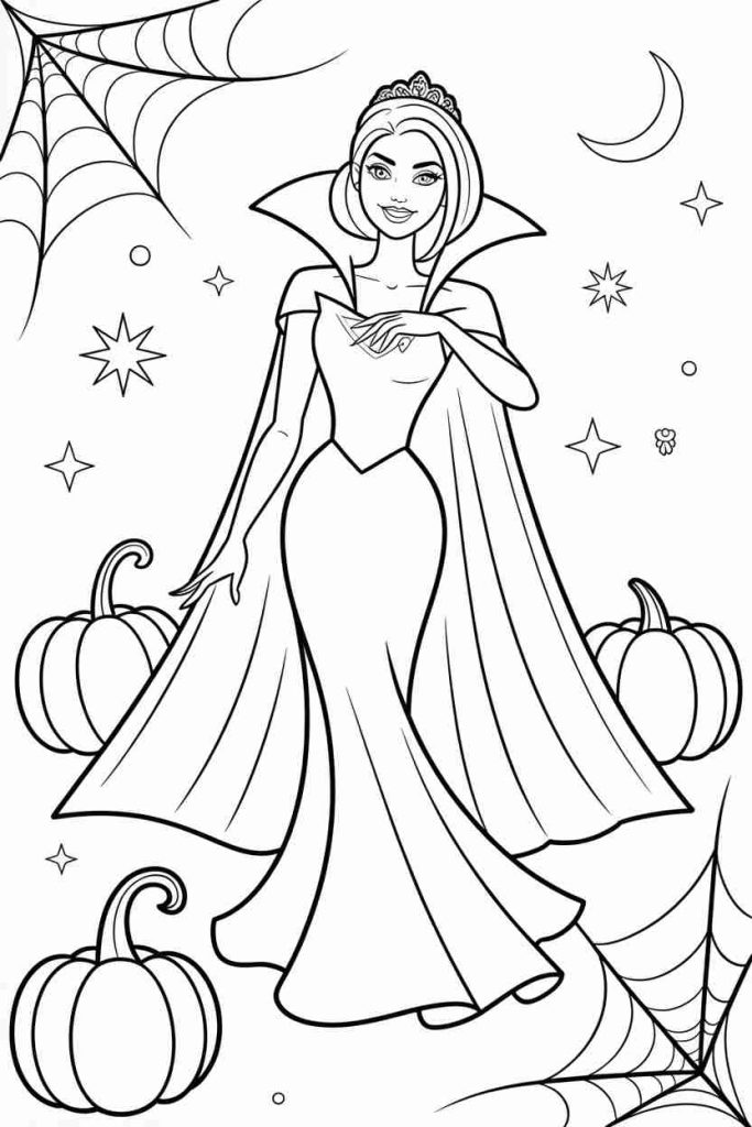 barbie halloween coloring pages